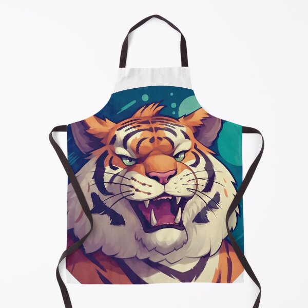 Item preview,  Funny chubby tiger panthera tigris tigris circular and colorful sticker design drawn in anime style designed and sold by StickySociety.