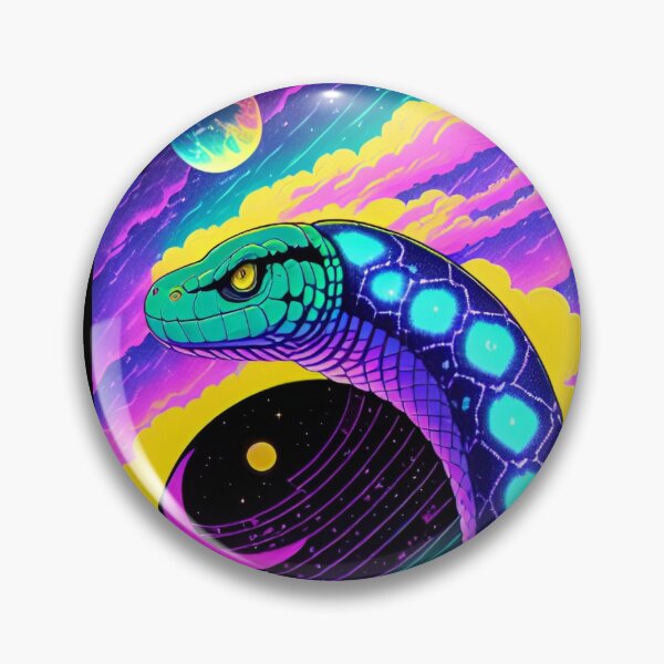 Item preview, Teal Retro Synthwave Space Snake designed and sold by MxA19.