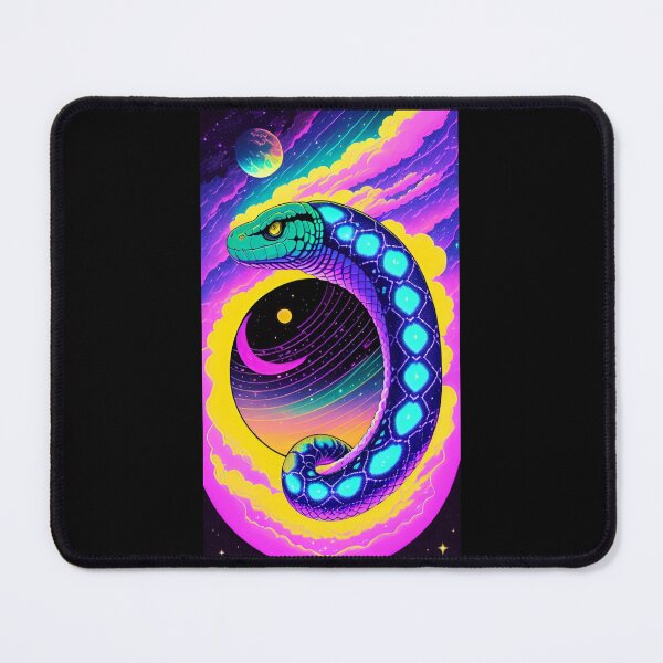 Item preview, Teal Retro Synthwave Space Snake designed and sold by MxA19.