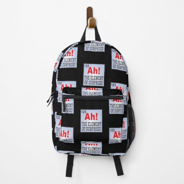 Item preview, 'Ah! The Element Of Surprise!' (Black) designed and sold by The Button Gal.