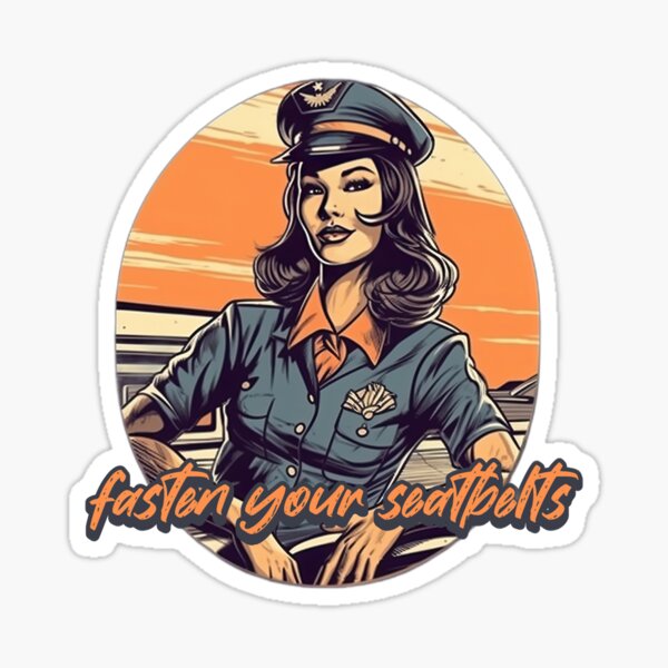 Item preview, fasten your seatbelts Cabin Crew, Flight Attendant, Flight Crew Stewardess designed and sold by AviationArtists.