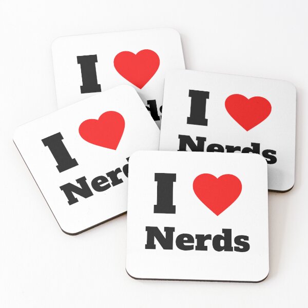 Item preview, I Love Nerds I Heart Nerds 2 designed and sold by BeansHotTees.