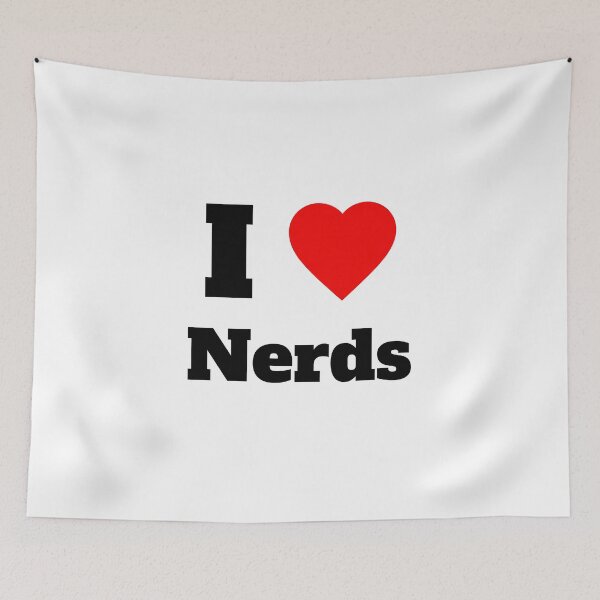 Aperçu de l'œuvre J'aime les nerds I Heart Nerds 2 créée et vendue par BeansHotTees.