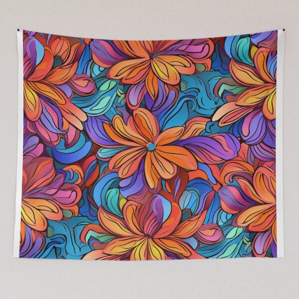 Item preview, Vibrant Flowers Pattern 1 designed and sold by BloomBoutiqueTs.
