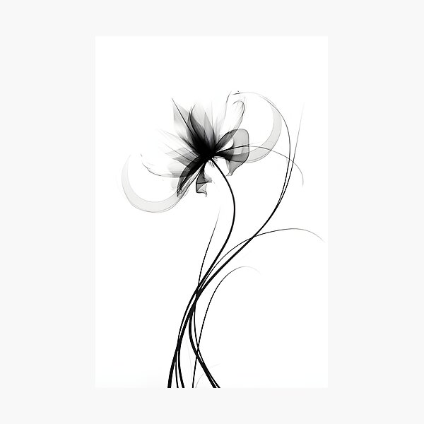 Item preview, Monochromatic Blossoms: Elegant Minimalism Meets the Beauty of Nature designed and sold by PeToCreative.
