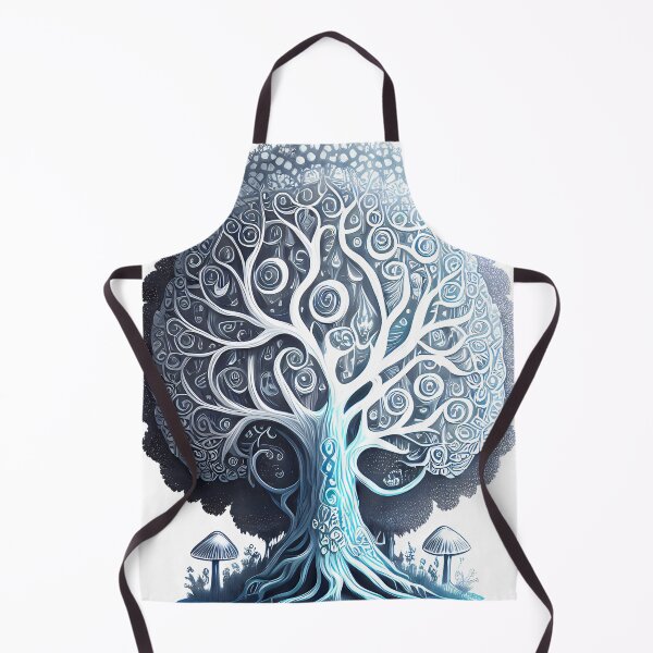 Item preview, Blue tree of life with magic mushrooms. designed and sold by Transelasticart.