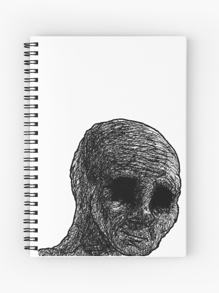 Sad Face Meme Spiral Notebooks for Sale