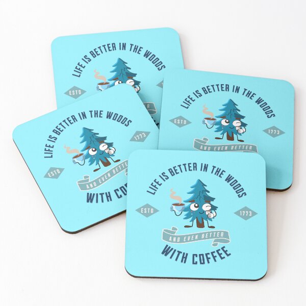 Item preview, Life is better in the woods with coffee camping design designed and sold by KHWD.