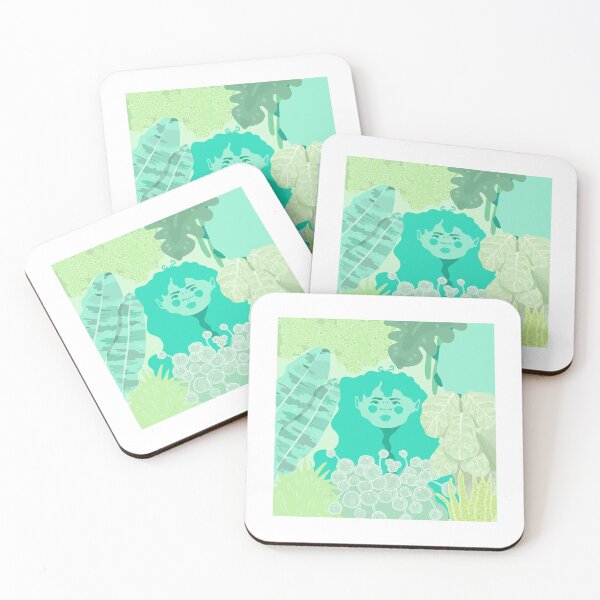 Item preview, Pastel illustration of girl in jungle designed and sold by emmyrentia.