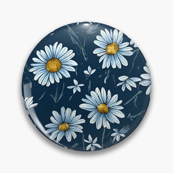 Item preview, blue  flower  on a black  background pattern designed and sold by jkrphoto.