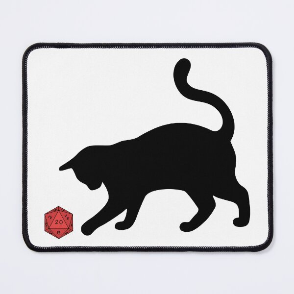 Aperçu de l'œuvre Chat avec dé rouge D20 créée et vendue par glc1985.