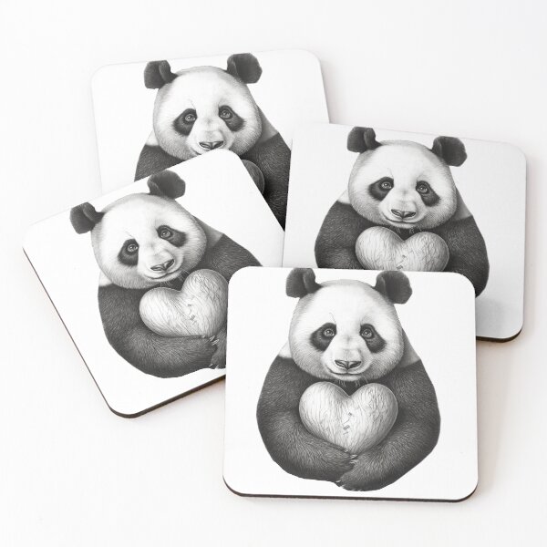 Item preview, panda in love holding a heart in his hands designed and sold by ruvida.