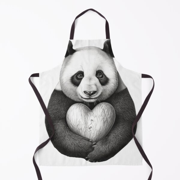 Item preview, panda in love holding a heart in his hands designed and sold by ruvida.