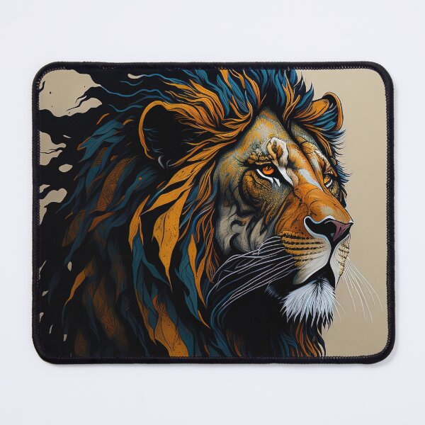 Item preview, Abstract colorful male lion portrait designed and sold by RK - Shop.
