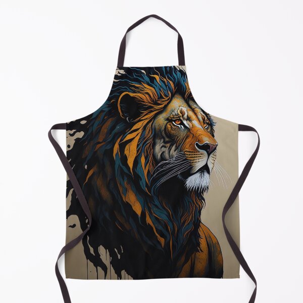 Item preview, Abstract colorful male lion portrait designed and sold by RK - Shop.