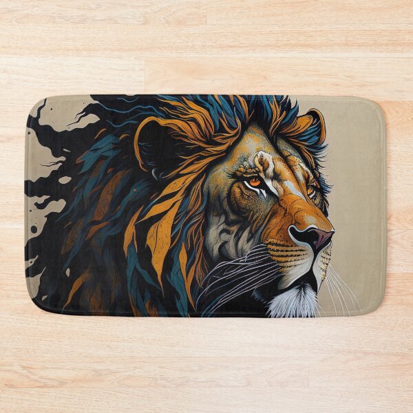 Item preview, Abstract colorful male lion portrait designed and sold by RK - Shop.