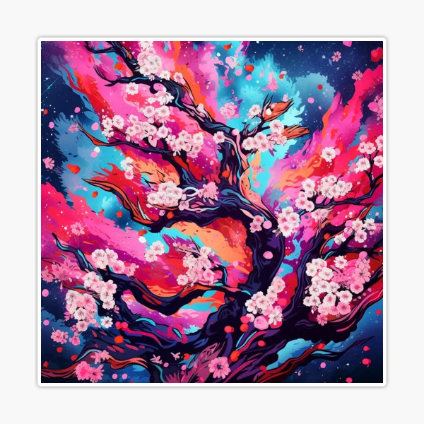 Abstract Graffiti Sakura | Sticker