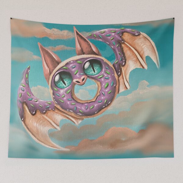 Item preview, Purple donut bat  designed and sold by Artelies202.