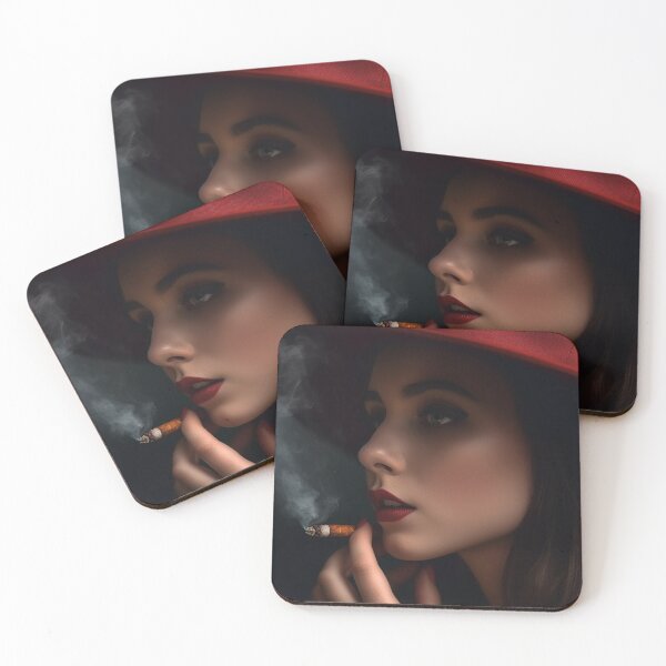 Item preview, Portrait of a beautiful girl in a red hat designed and sold by Klyakhin.