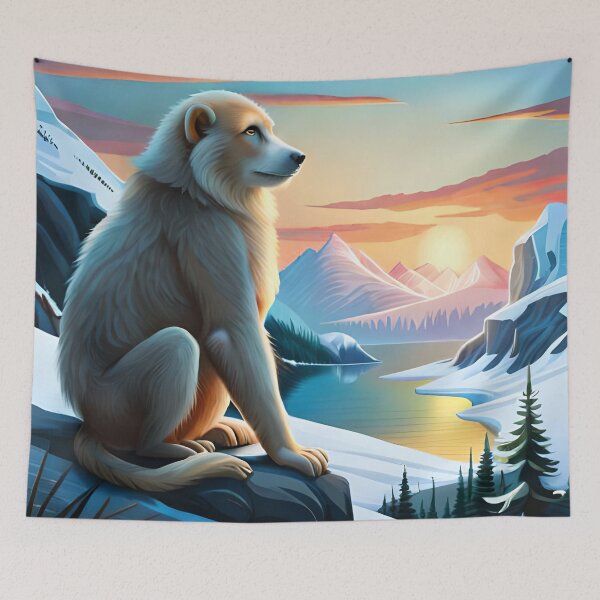 Item preview, monkey in the arctic designed and sold by redstar-design.