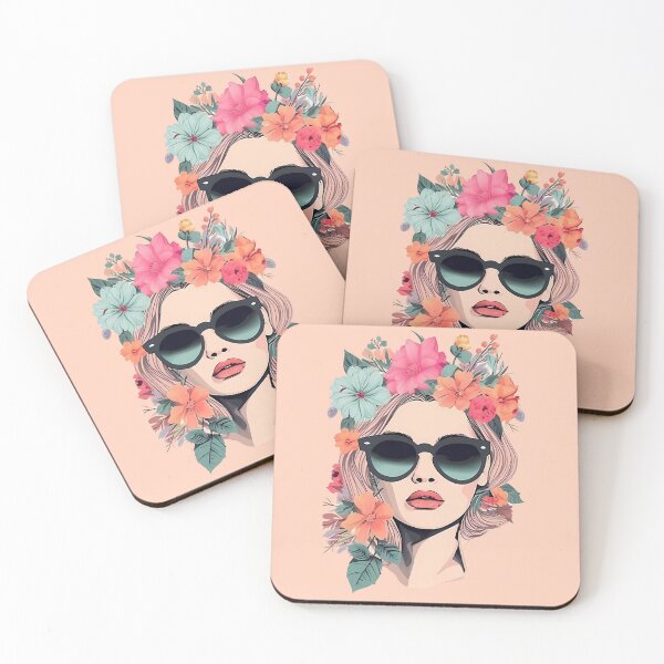 Item preview, Cool Sunglasses Flower Girl Sticker designed and sold by AdiRemba.
