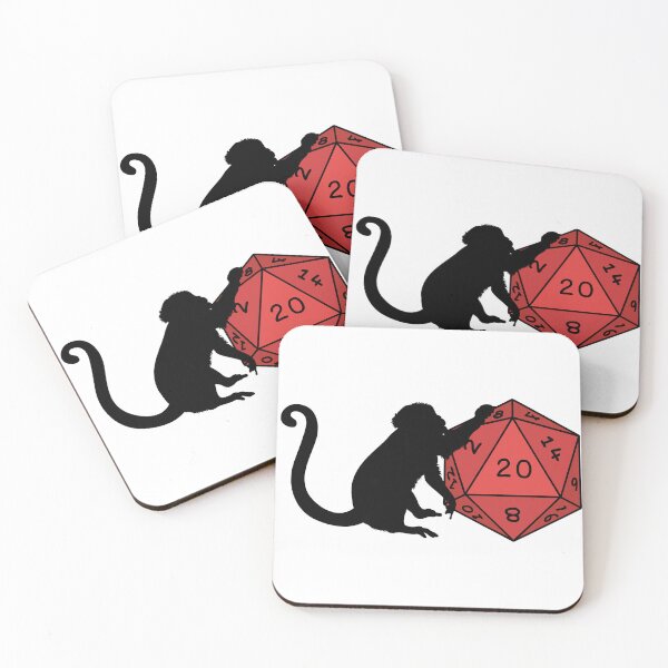 Item preview, Monkey with red D20 Dice designed and sold by glc1985.