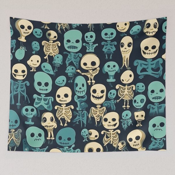 Item preview, Funny Cartoon Cute Skeletons Pattern Art Design #36 designed and sold by Pexelpanoramas.