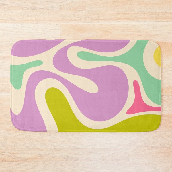Item preview, Smooth Contours Retro Modern Abstract Pattern Pastel Lavender Lime Orange Mint designed and sold by kierkegaard.