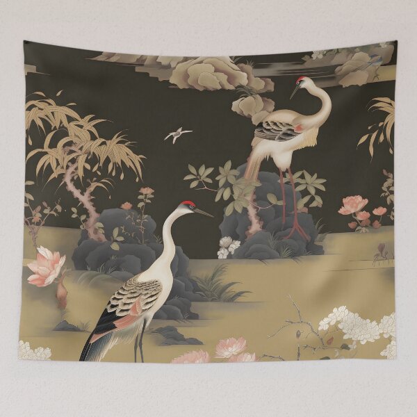 Item preview, Black Jungle Chinoiserie Floral  designed and sold by PorterWilde.