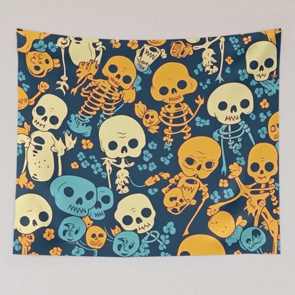 Item preview, Funny Cartoon Cute Skeletons Pattern Art Design #37 designed and sold by Pexelpanoramas.
