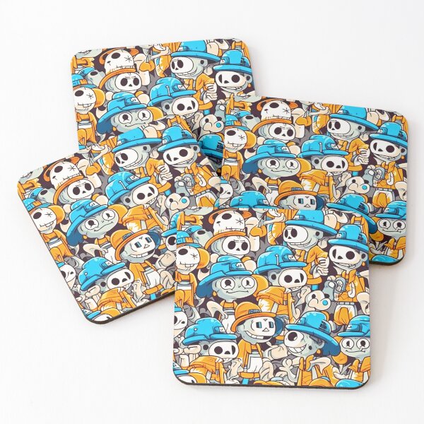 Item preview, Funny Cartoon Cute Skeletons Pattern Art Design #39 designed and sold by Pexelpanoramas.