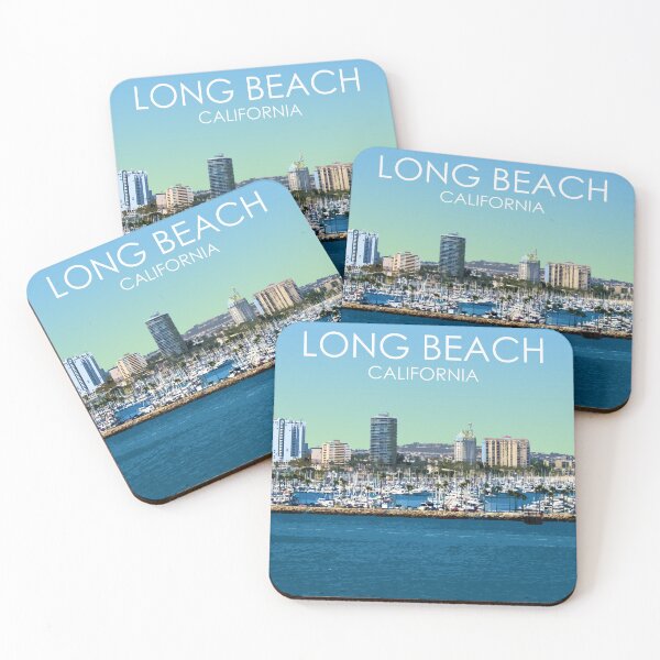 Item preview, Long Beach, California, USA, Travel Print designed and sold by summattodraw.