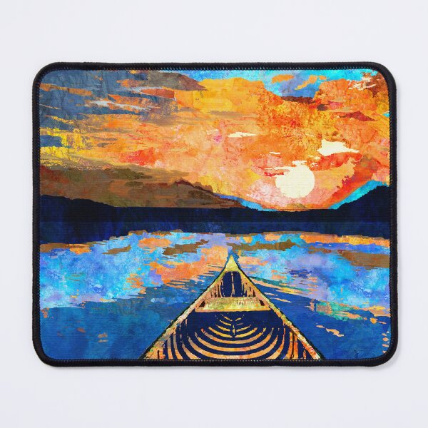 Artikelvorschau, Bunte Kanu-Sommer-Sonnenaufgang-Kunst entworfen und verkauft von Sharon Cummings Art.