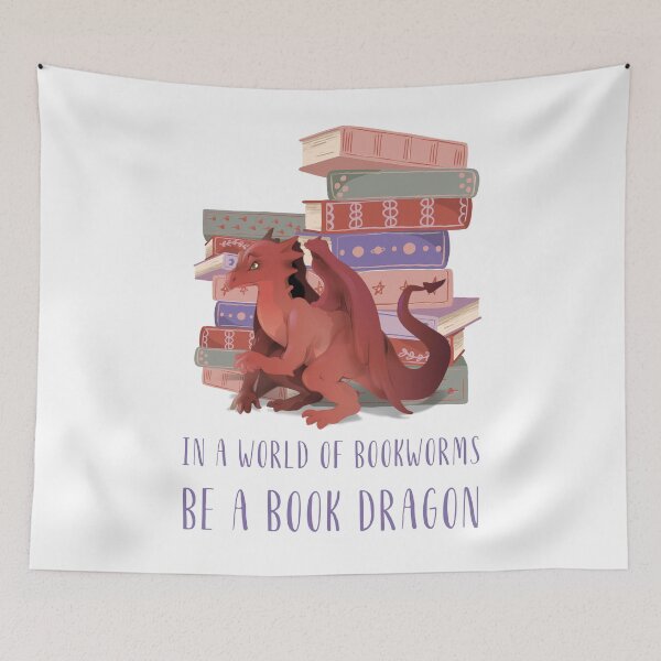 Item preview, In a world of bookworms be a book dragon designed and sold by addict2reading.