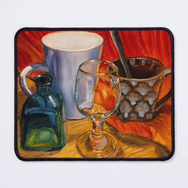 Item preview, still life wine glass oil painting designed and sold by Deepthy.