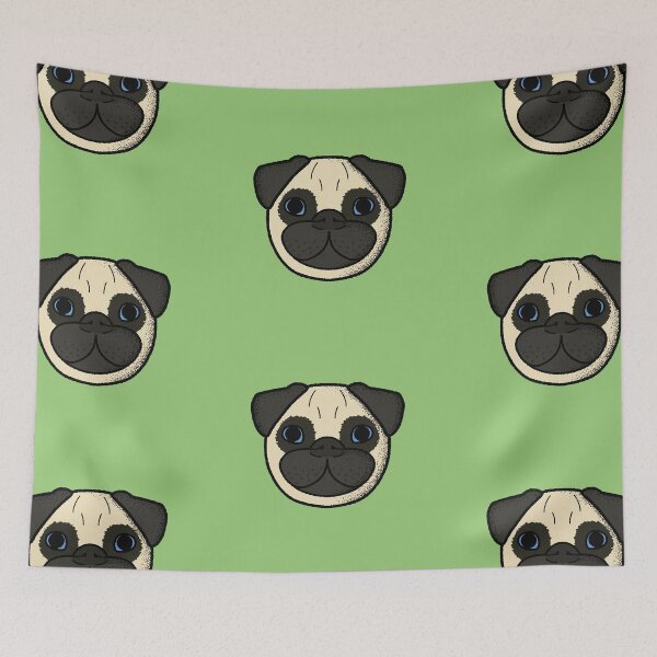 Item preview, Cute Dog Pug Vintage Grunge Illustrated designed and sold by Cayden Colias.