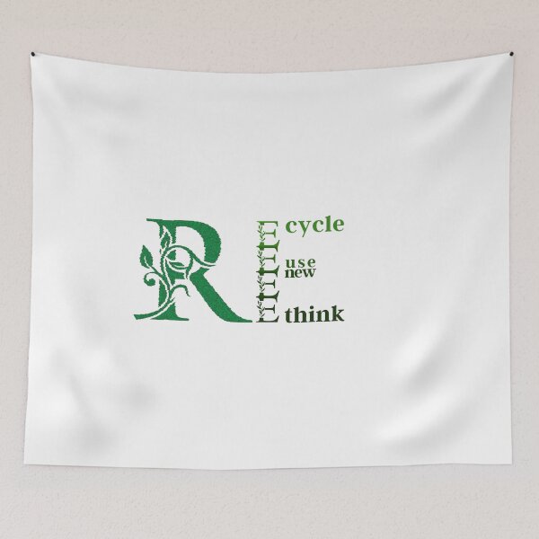 Item preview, Recycle, Reuse, Renew, Rethink: The Power of Four Words designed and sold by ThriveShop.