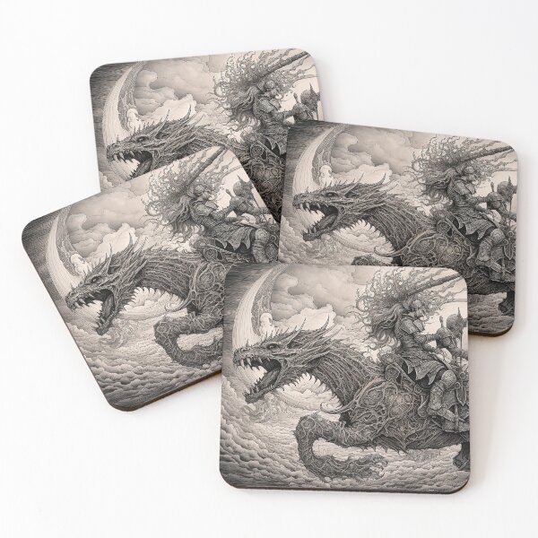 Item preview, The Flying Warrior-china-cool-the warrior-fighter-dragon-fantasy-fire-fight designed and sold by Hermossa-Art.