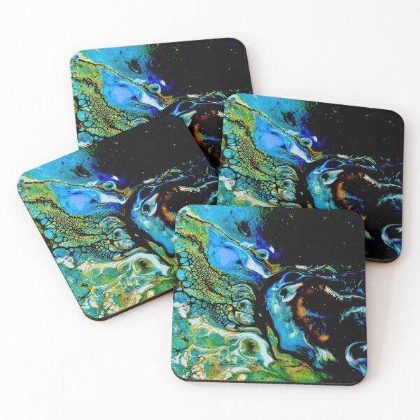 Item preview, Blue sea acrylic abstract paint  designed and sold by baksuart.
