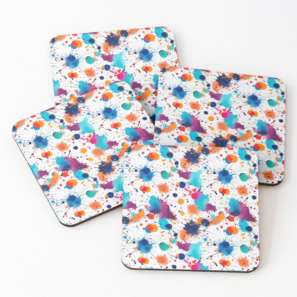 Item preview, Artists Splash blue orange purple  designed and sold by LukomiArt.