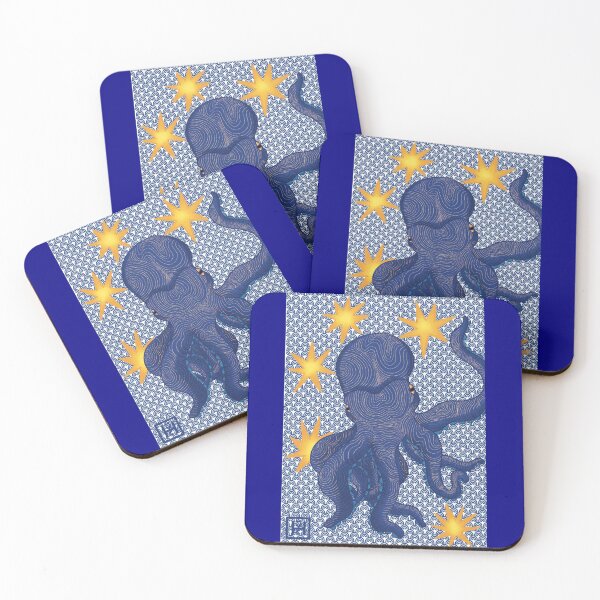 Item preview, Shiny Octopus - Blue designed and sold by HJ Cannon.