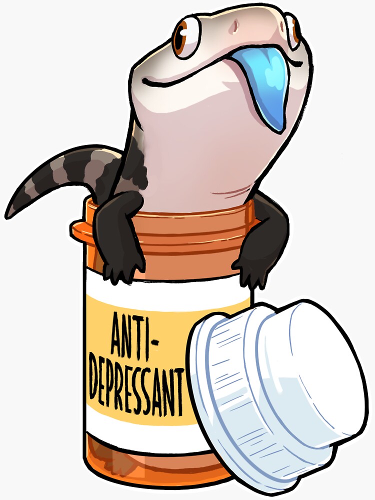Thumbnail 3 of 3, Sticker, Blue Tongue Skink Cartoon, Cute Skink Lizard designed and sold by goldindoodle.