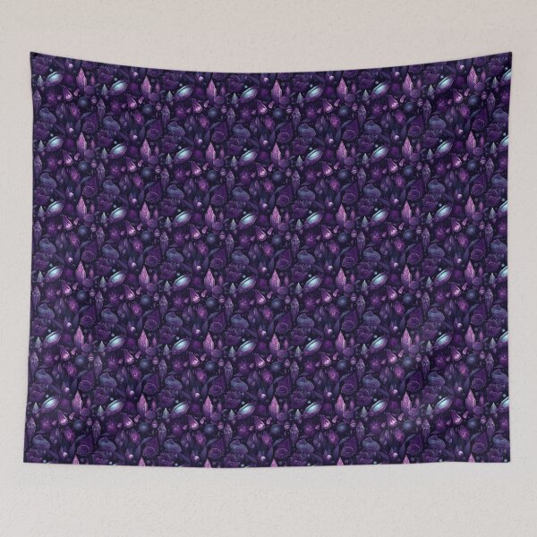 Item preview, Dark Magic Crystals Pattern | Purple Healing Crystal Pattern designed and sold by neverworldian.
