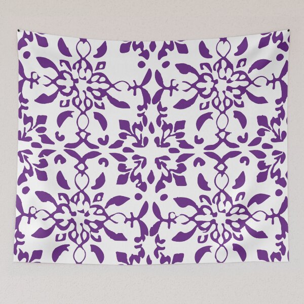 Item preview, Mosaico azulejo flores roxo designed and sold by GirlaineSQ.