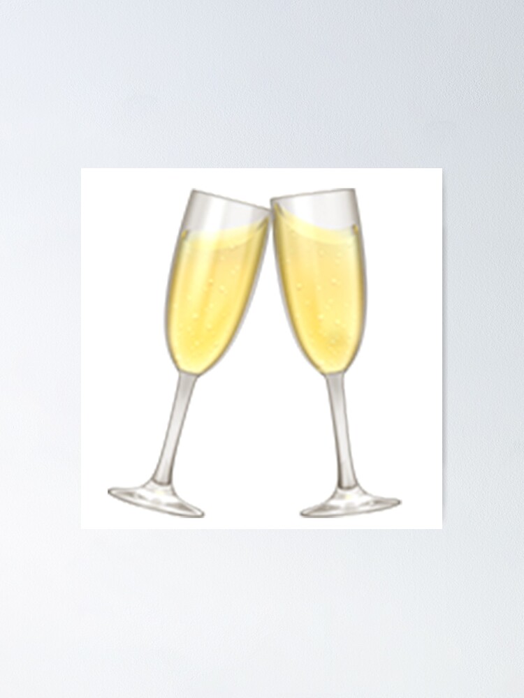 champagne emoji poster by emojiqueen redbubble redbubble