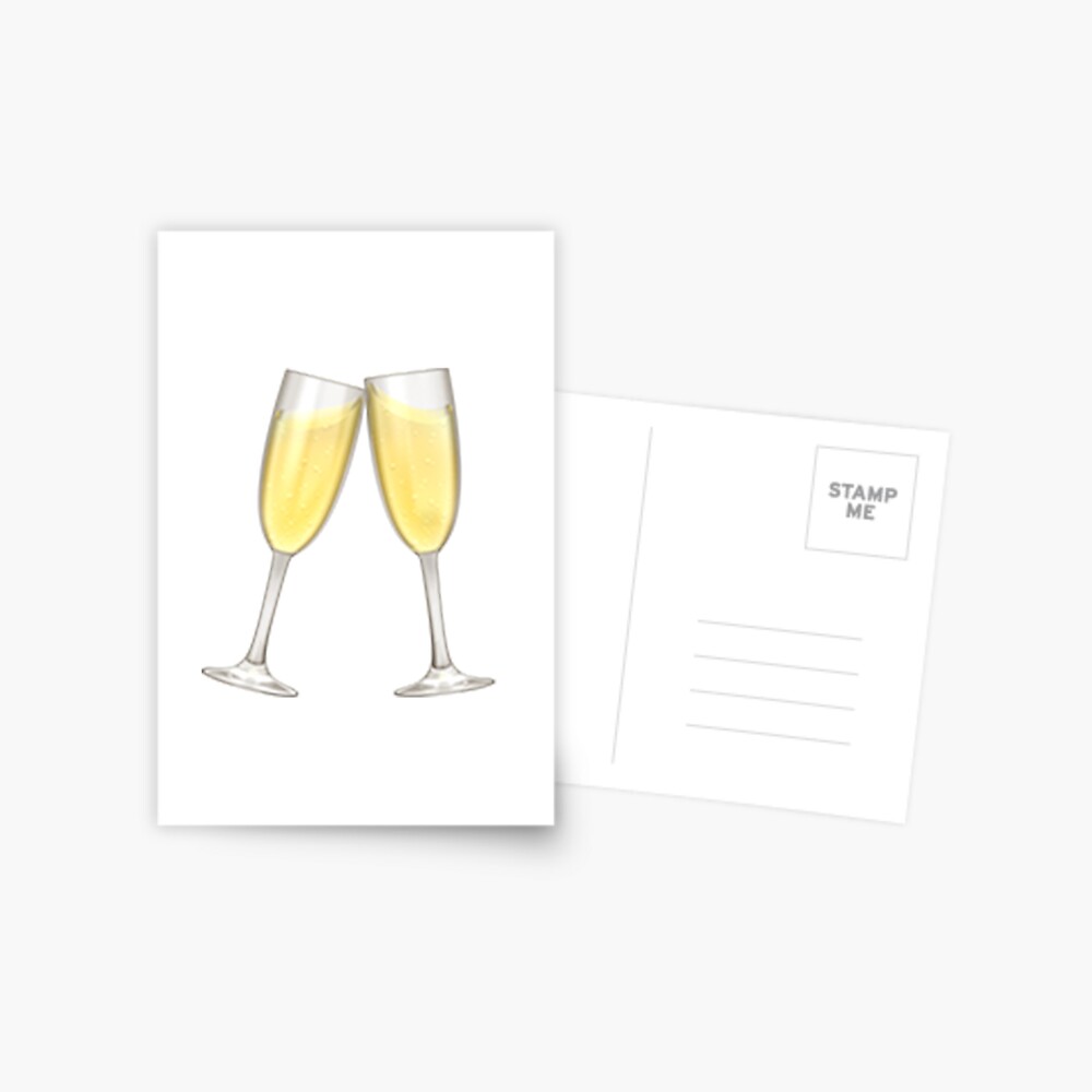 champagne emoji greeting card by emojiqueen redbubble redbubble