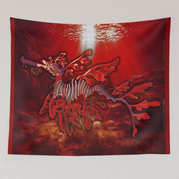 Item preview, leafy seadragon in red designed and sold by cycosper.
