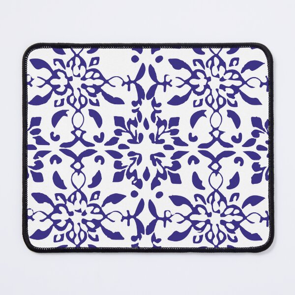 Item preview,  Mosaico azulejo flores azul marinho designed and sold by GirlaineSQ.