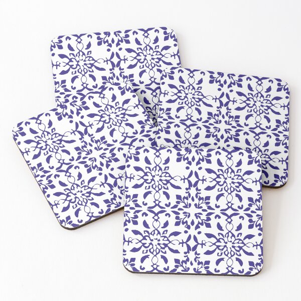 Item preview,  Mosaico azulejo flores azul marinho designed and sold by GirlaineSQ.
