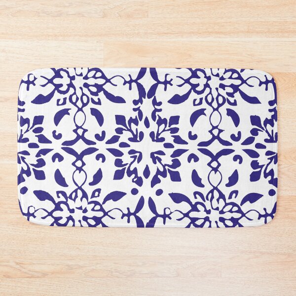 Item preview,  Mosaico azulejo flores azul marinho designed and sold by GirlaineSQ.
